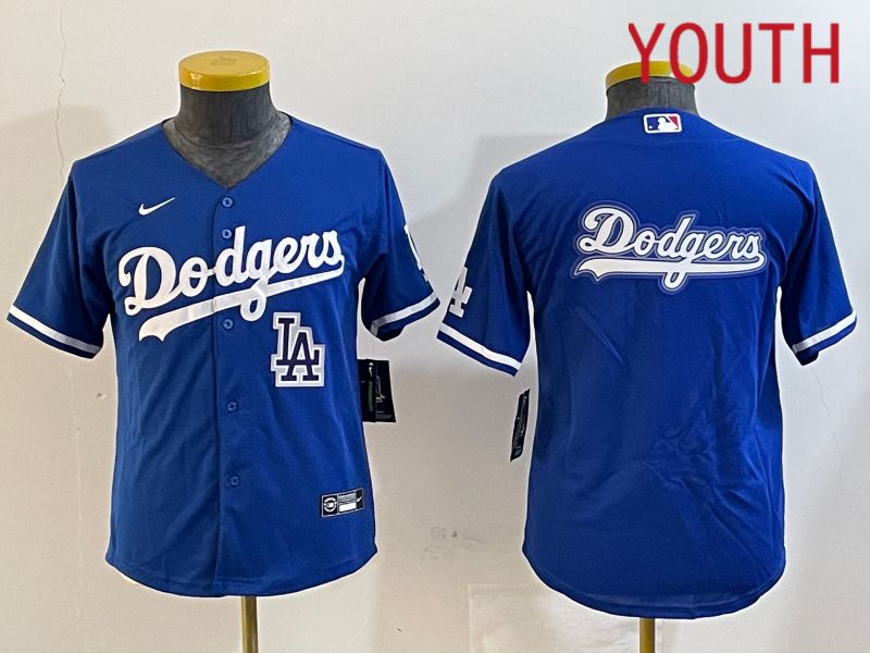 Youth Los Angeles Dodgers Blank Blue Game 2024 Nike MLB Jersey style 12185->youth mlb jersey->Youth Jersey